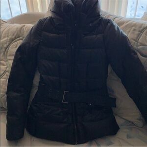 Zara Black Belted Puffer Jacket